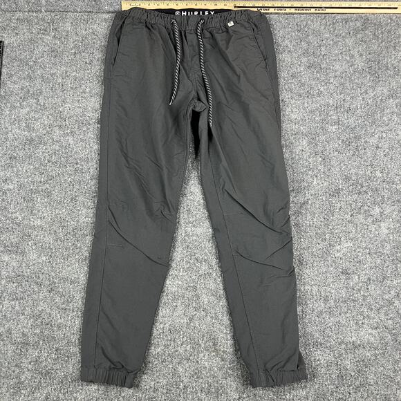 Hurley Jogger Pants Mens Size M Black Drawstring Elastic Waist Casual Athletic - Picture 1 of 10
